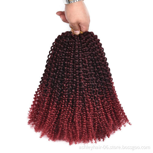 Wholesale 12 Inch Synthetic Pre-looped Afro Twist Crochet Braids Bob Marley Hair